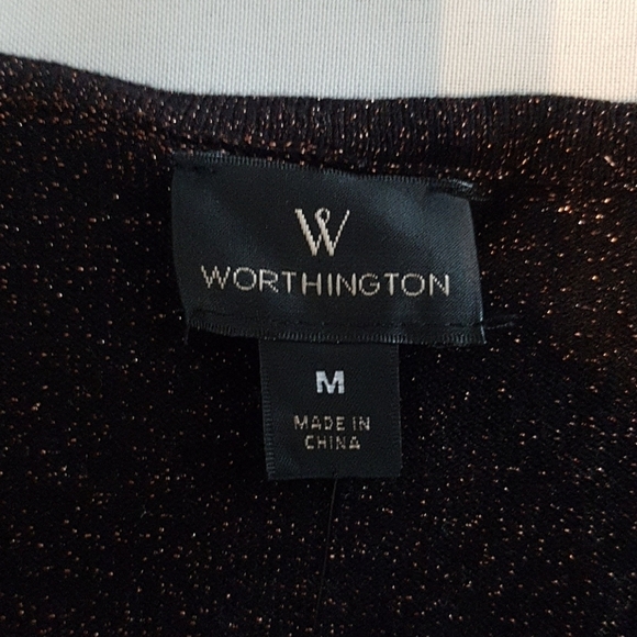 Worthington women's size Medium copper metallic sweater, New - Picture 4 of 5